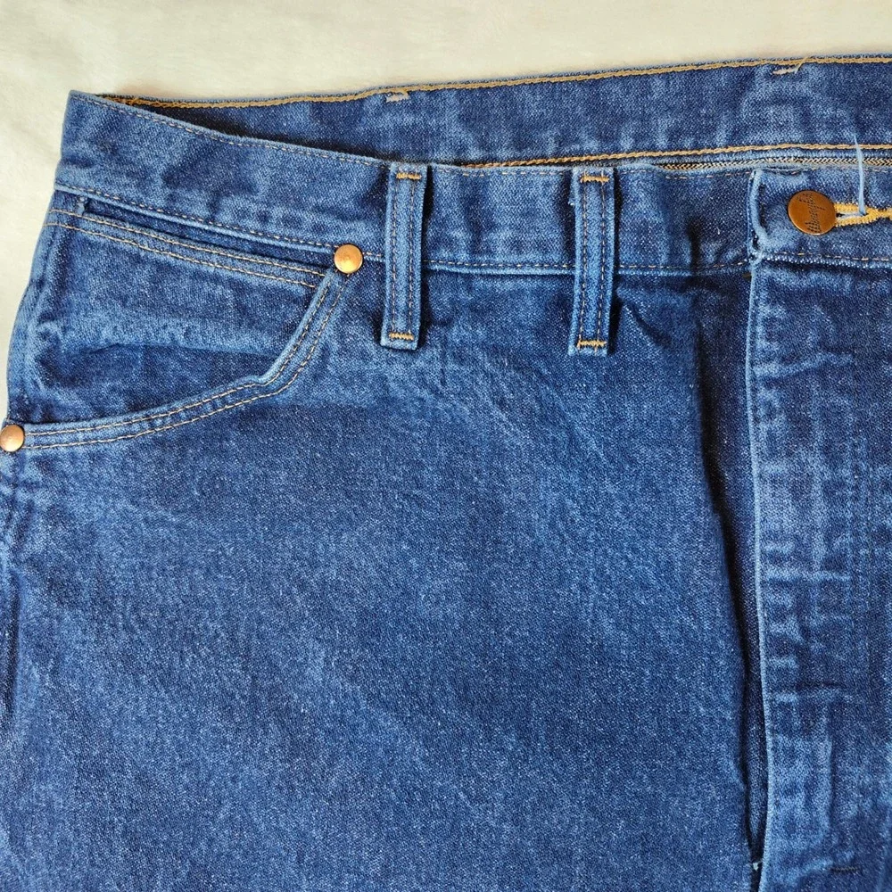 Wrangler Cowboy Cut Jeans Mens44x32‎ Blue Excellent Straight Leg Denim 13MWZ
